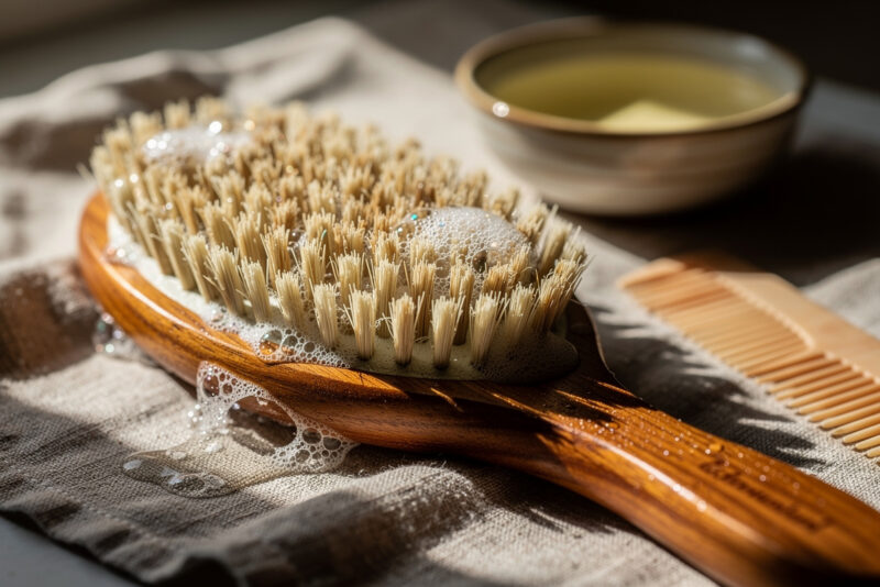 Comment nettoyer une brosse à cheveux en sanglier sans l'abîmer