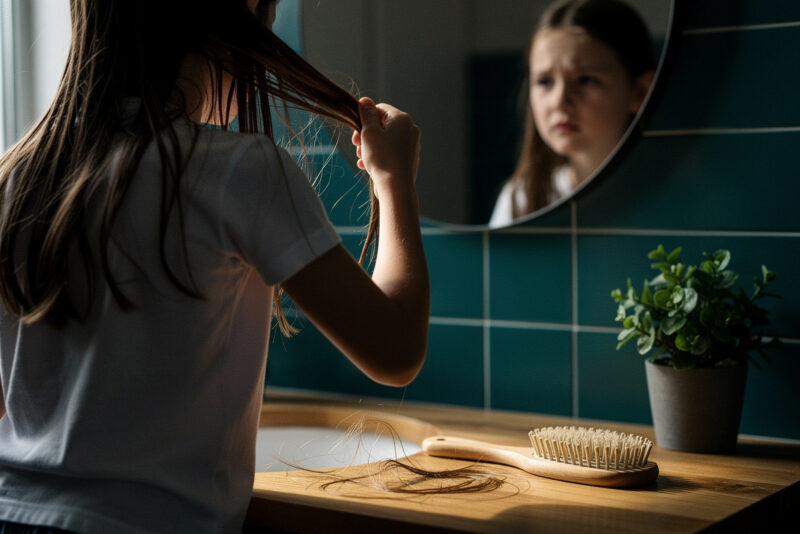 Ma fille perd ses cheveux par poignées : que faire ?